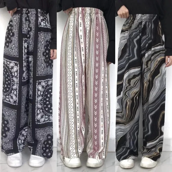 Celana Kulot Hommy Wanita Rayon Motif Terbaru